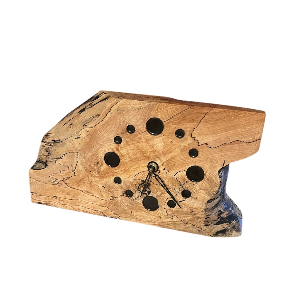 Handmade Spalted Maple Mantle Clock